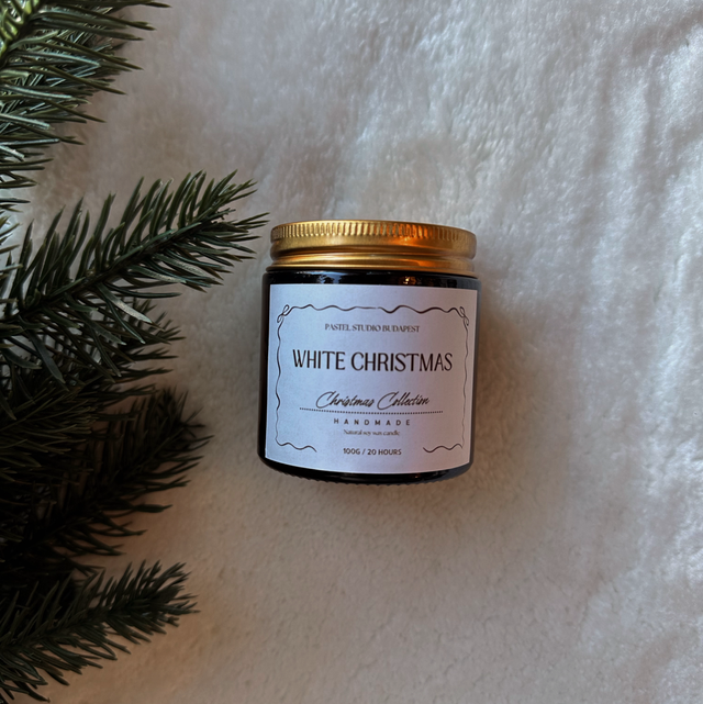 White Christmas illatú mécses gyertya