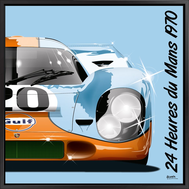 Porsche 917K Gulf #20.  Le Mans 1970 - Framed picture by Archimede