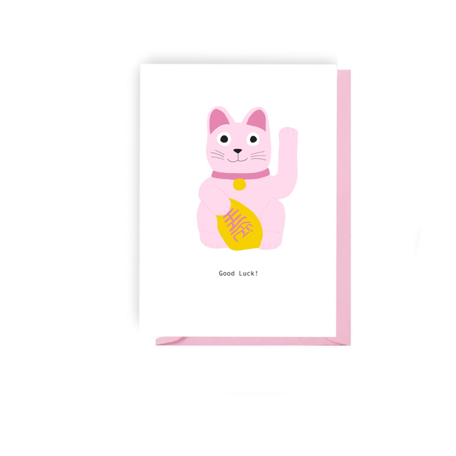 Lucky Cat - Illustrated Luck Card  