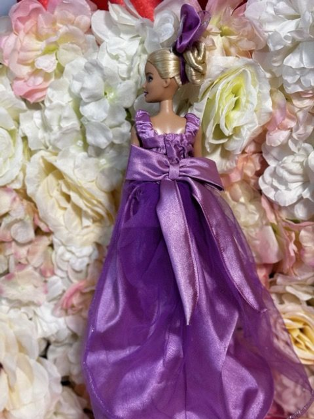 Poupée – Robe rose & Coiffe assortie - Fait main