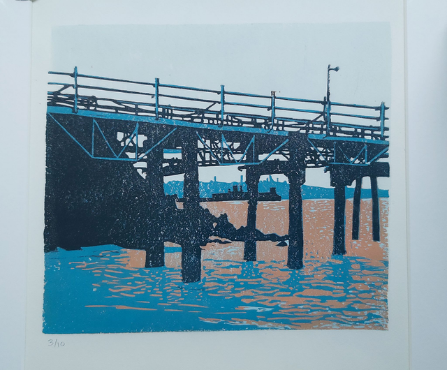 Pipe Jetty - linoprint