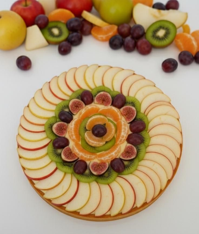Tarte aux fruits frais - pate sablée amandes et crème a la vanille de Madagascar 