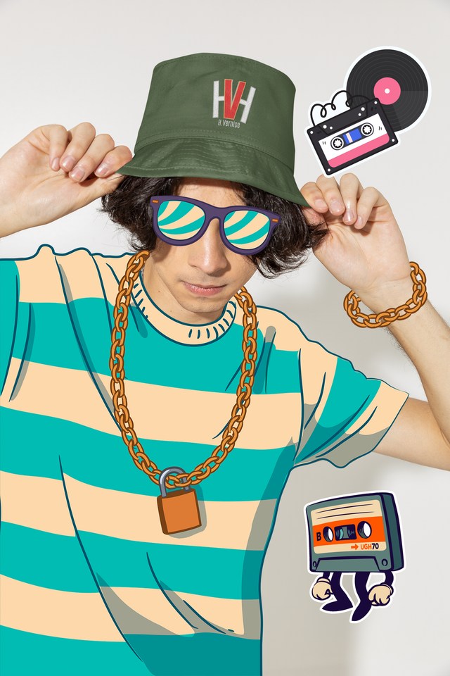 S. a.2 - Bob en coton à logo imprimé