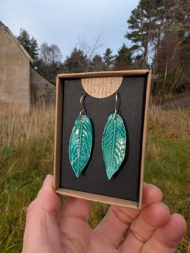 Downy Willow Leaf Earrings