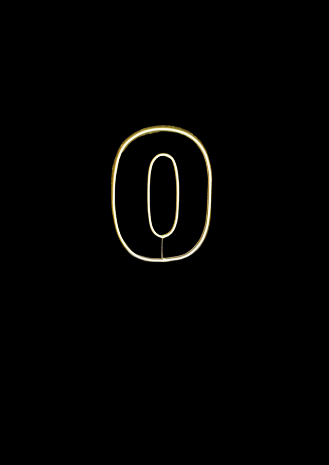 NÚMERO 0 LED (60 cm) - LOCAÇÃO  