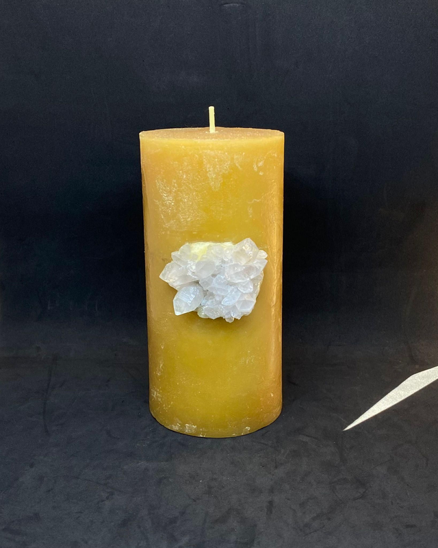 Bougie énergétique cristal de roche 