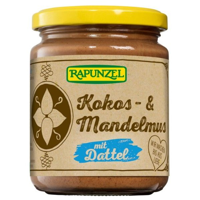 Rapunzel Kokos- &amp; Mandelmus mit Dattel 250g Glas