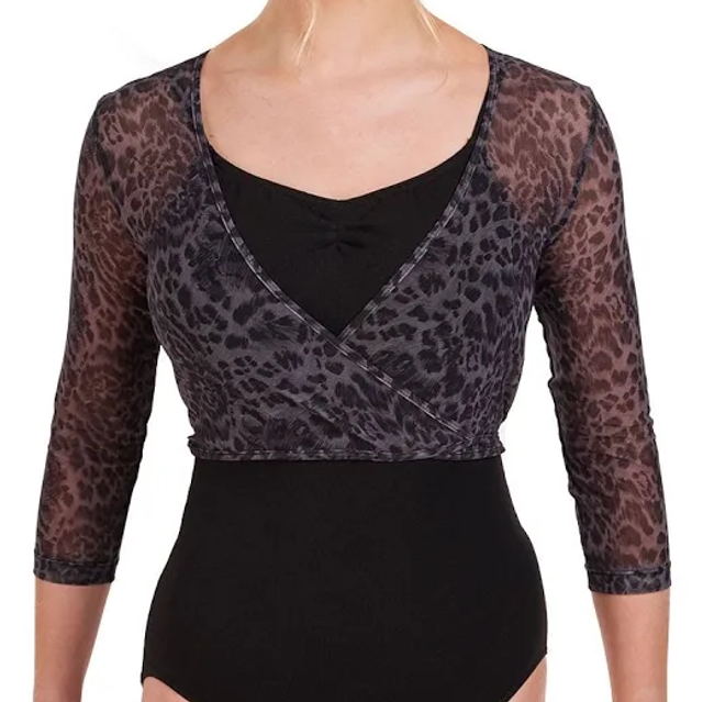 Bloch Animal Printed mesh wrap top