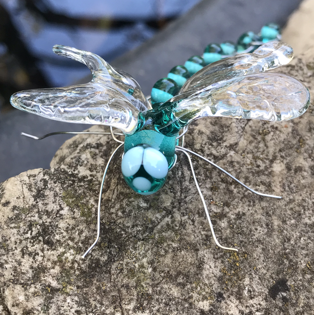 Lampwork üveg szitakötő