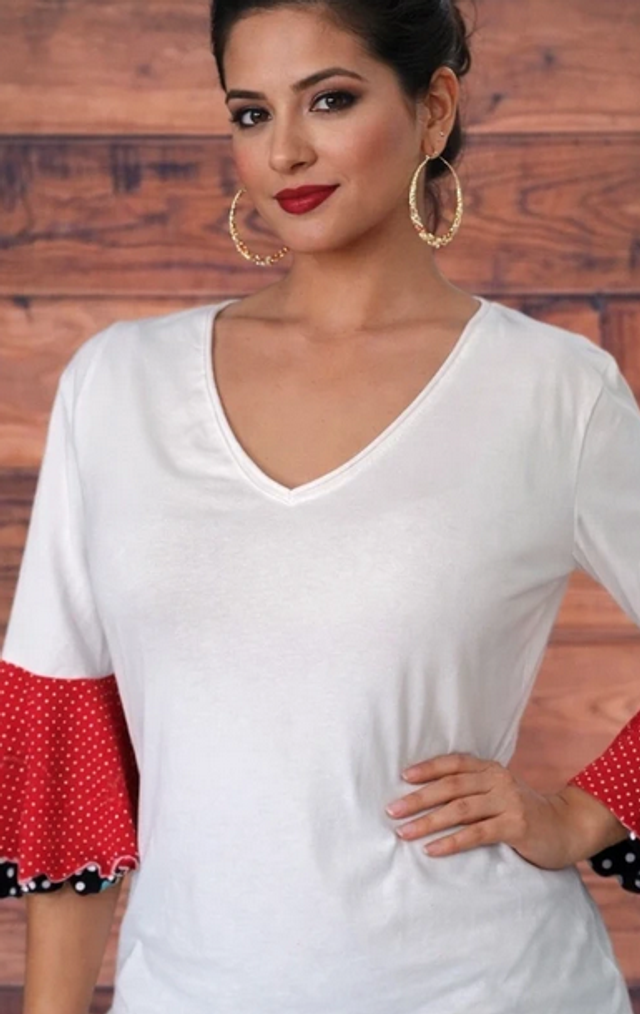 483 Taille M Top bohème Flamenco 