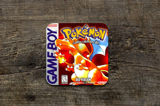 Nintendo Gameboy Pokemon Red Printed MDF Coaster