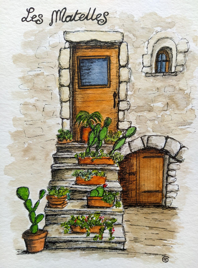 Grande carte "Les Matelles" 13x18cm