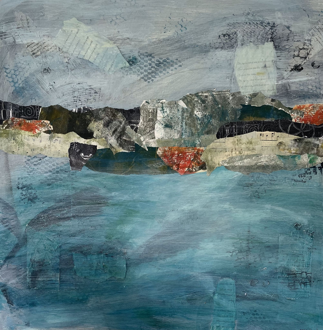 MD03 Hebridean Music by Maggie Davis, 50x50 cm Mixed Media