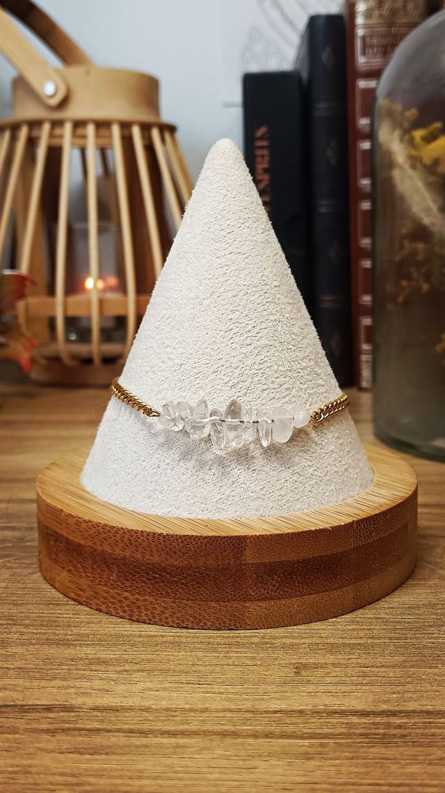 Bracelet Impact doré (pierre au choix)