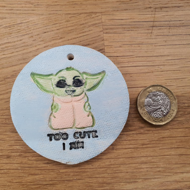 Grogu (Baby Yoda) starwars Blue decoration 