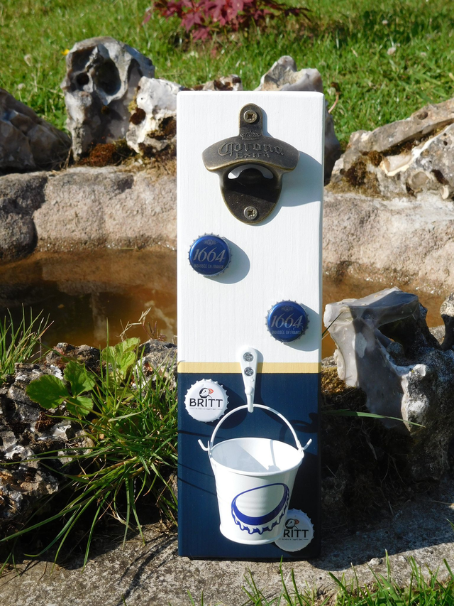 Décapsuleur Bleu et Blanc 