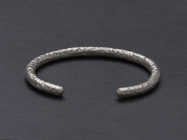 Silberarmreif mit Hammerschlag 5mm