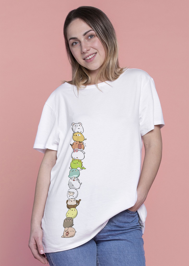 T-shirt Astro Kawaï - UNISEXE BLANC