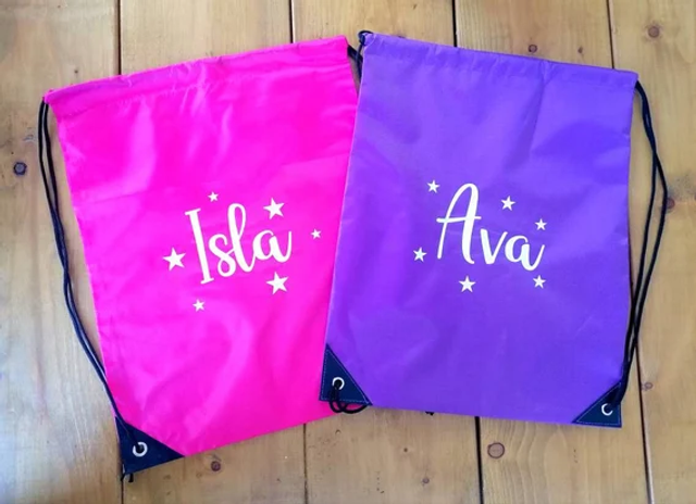 Personalised PE Drawstring Bag