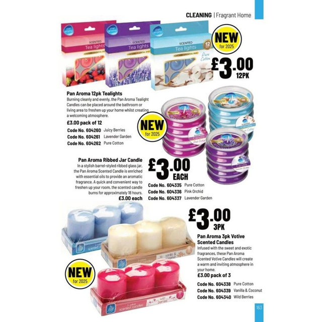 Pan Aroma Ribbed Jar Candle Pure Cotton