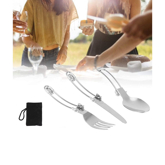 Fourchette et cuillère de camping