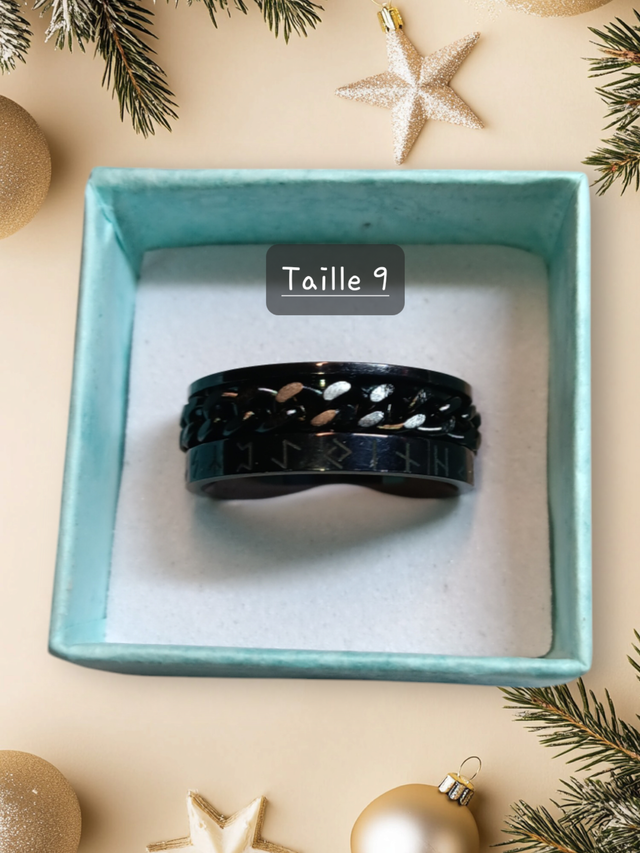 Bague en acier inoxydable – Taille 9