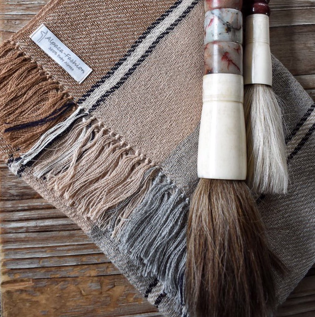 Heren sjaal 100% baby alpaca. 180cm x 35cm