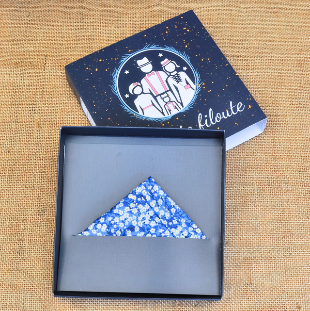 Pochette costume - Mitsi Victoria - Bleu victoria