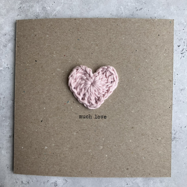 Card - heart pink