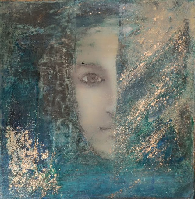  Vendu Rêve  tableau technique mixte 25X25