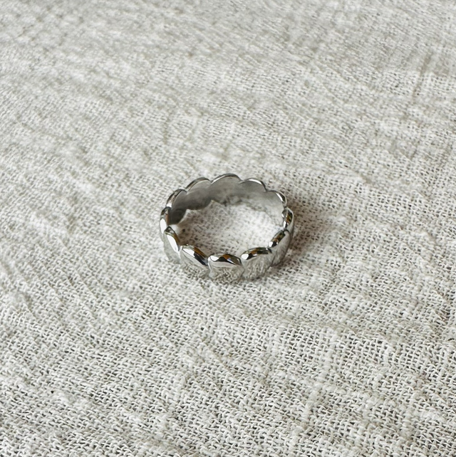 Ring hartjes zilver 