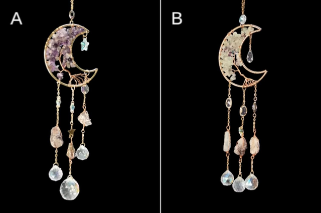 Lune améthyste et fluorite 