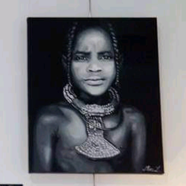 "le petit Africain" 41X33cm