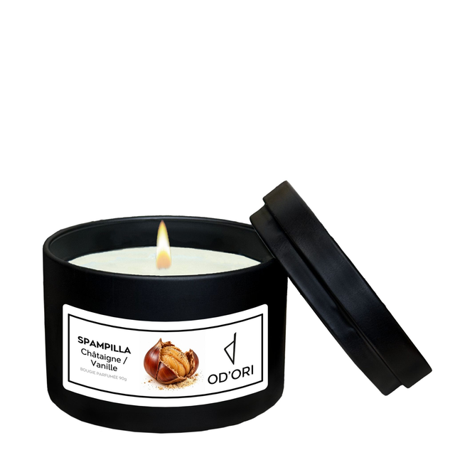Bougie 90g - SPAMPILLA (Châtaigne / Vanille)