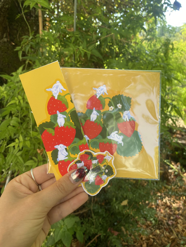 Pack « lapin fraisier » jaune 🐇🍓 