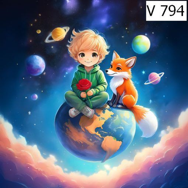 Panneau Petit Prince 3 en Polyester