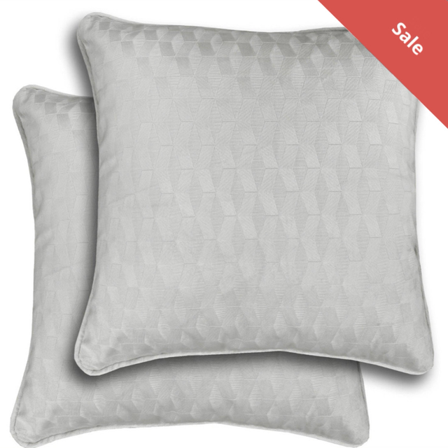 Enhanced Living Pair of Tokyo Grey Cushion Covers - Cases Only