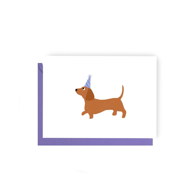 Wilbur Party Dog - A6 Birthday Card