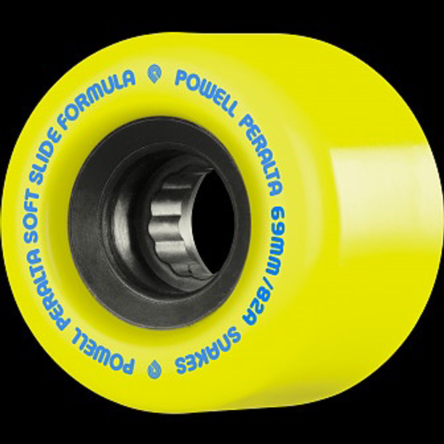 Powell-Peralta Snakes Skateboard Wheels 69mm 82A 4pk Yellow