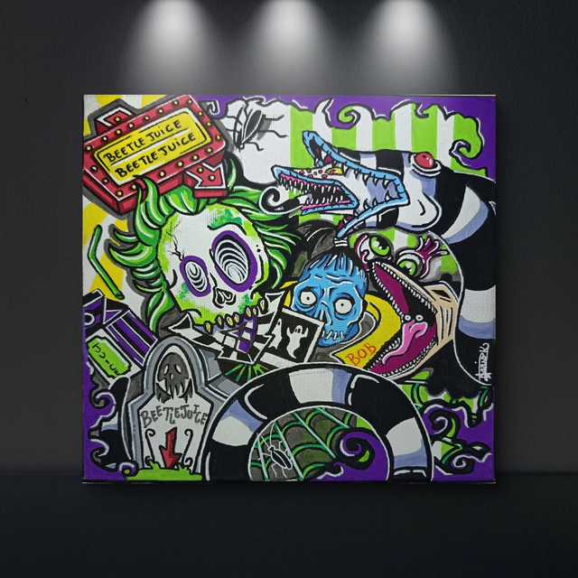 Tableau sur toile &quot;Beetlejuice&quot; - Tim Burton