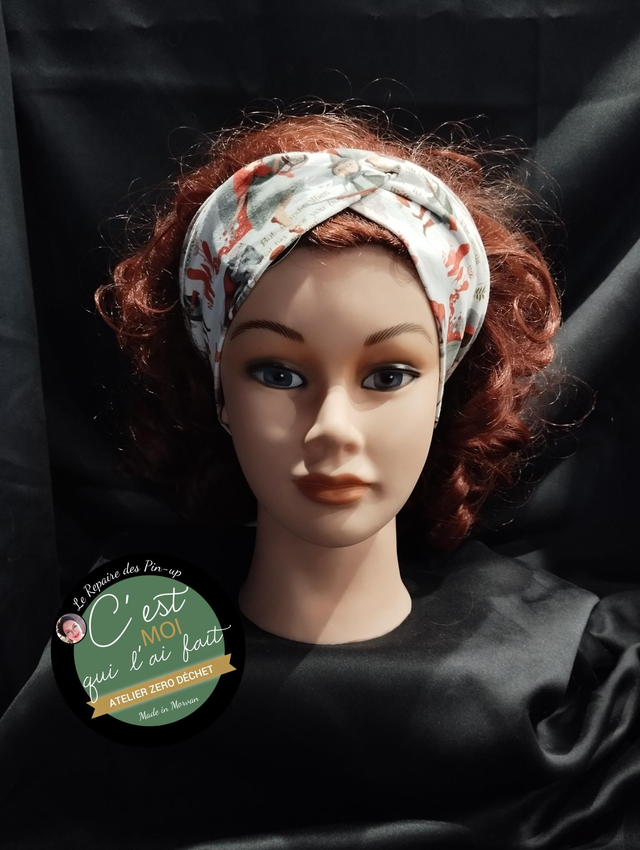 Bandeau Cheveux Croisé Modèle le petit chaperon rouge 