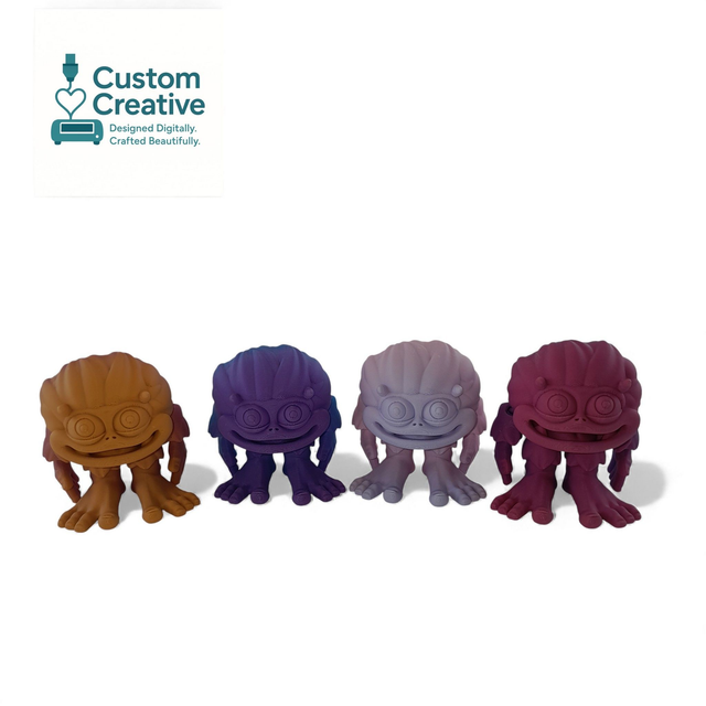 Cute Baby Yeti – Articulated 3D Printed Creature – Random or Custom Base Colour