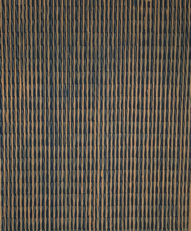 Art Deco blauw oranje