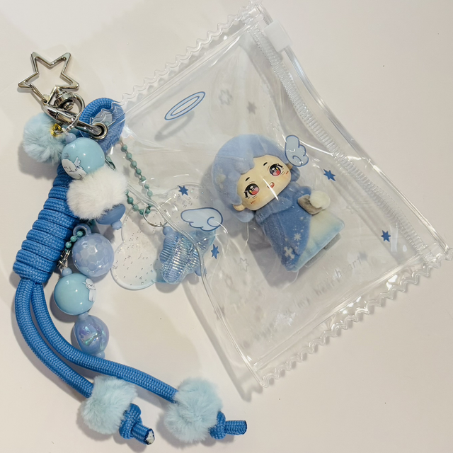 Sweet Angel bag beaded keychain