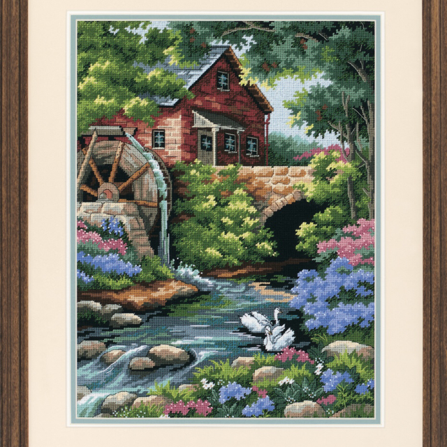 Needlepoint Kit: Old Mill Cottage by Dimensions