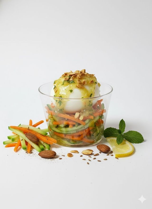 Oeuf Fondant & Ses Légumes au Doux-Cumin