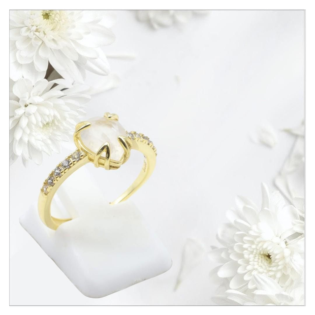 "Pierre de lune" - Bague argent 925