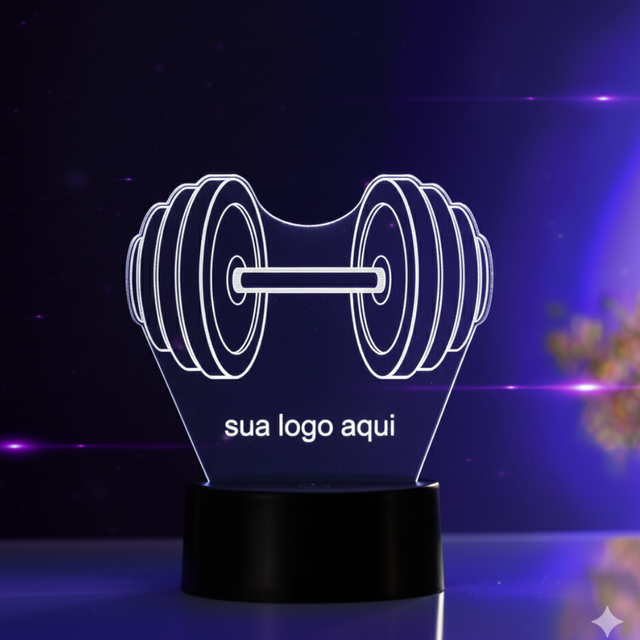 Luminária Acrilico Led Personalizada com sua Log