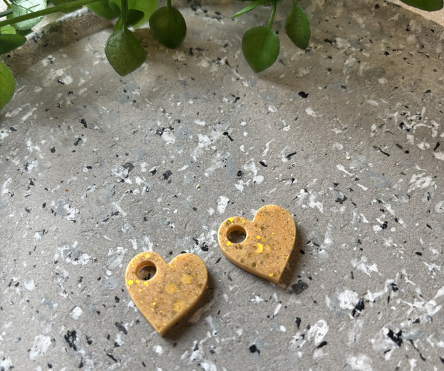 Pampilles marron avec paillettes pour créoles 