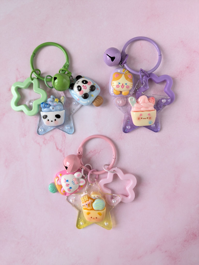 Porte-clé plaque Étoile Glace